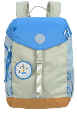 Lässig Zaino da trekking per bambini Zaino per bambini con fascia toracica e spallacci imbottiti idrorepellente, 14 litri/Big Outdoor Backpack Sunny Explorer green/blue