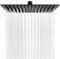 Soffione doccia a pioggia da 12 pollici, in acciaio inox 304, soffione doccia a pioggia, regolabile a 360°, con ugelli autopulenti, a risparmio energetico, quadrato, 30 x 30 cm, nero opaco