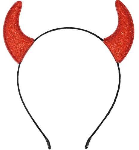 GTYARYUA Corne Diable, Serre Tete Diable, Serre Tete Halloween, Corne de Diable, Halloween Devil Headband aux Enfants et aux Adultes, aux Costumes de Fête de Carnaval et aux Jeux de Rôle (Rouge)