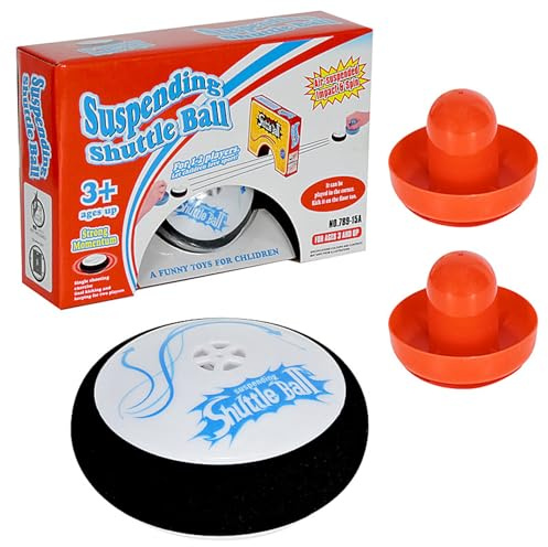 Syglawnd Air Hockey Pucks, Air Hockey Pucks with 2 Red Pushers Plastic Electric Floating Table for Kids Adult Table Top for, Top