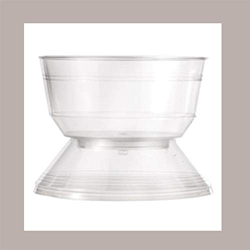Lucgel Coppa Stefania Plastica Cristallo con Coperchio da 180cc per Gelato Dessert - 50 pezzi -