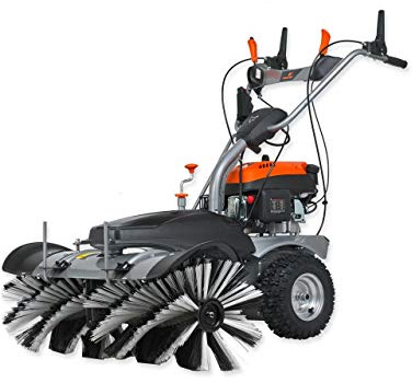 FUXTEC FX-KM119 Barredora de gasolina 4,9 CV – Motor 173cc 4 tiempos – Ancho de trabajo 100cm – Cepillo incluido – Tracción propia