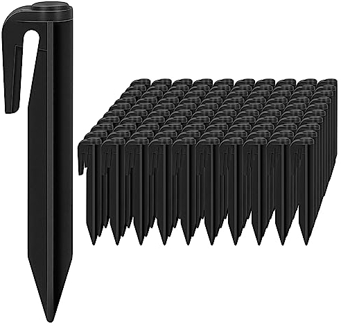 200er-Set Erdnägel für Mähroboter Begrenzungskabel, HAUSPROFI Erdhaken Erdspieße Erdanker zur Befestigung von Begrenzungsdraht Bodenanker Kompatibel für Bosch, Gardena, Husqvarna, Worx, Yard Force