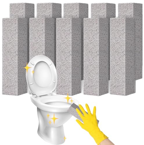 Bukezudang Cleaning Block Wc, 10 Stück Bimsstein Reinigungsstein, Toilette-Reinigungsstein Putzstein Deep Flecken und Harte Wasserzeichen Remover für Küche, Pool, Bad, Haushalts