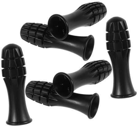 Milisten 3 Paar PVC Kickergriffe Ersatz Kickertischzubehör Fußballmaschinengriff Schwarzer Tischfußballgriff