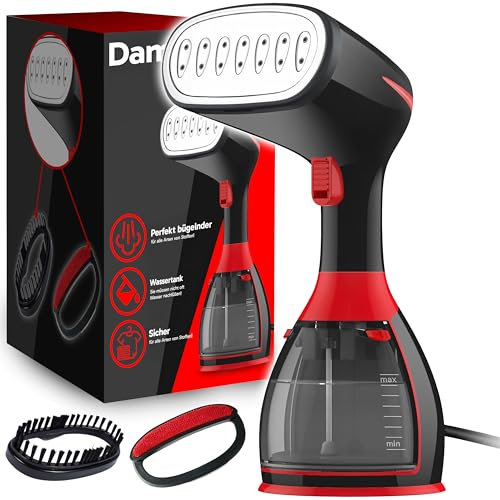 Retoo Ferro da Stiro Verticale, 1500 W, serbatoio grande da 280 ml, 3 livelli di potenza, ferro da stiro a vapore 7 in 1, con spazzola, spegnimento automatico, rinfresca ed elimina gli odori,