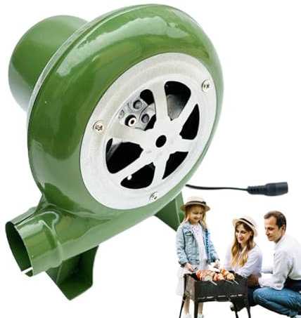 Souffleur électrique pour barbecue - Ventilateur électrique avec pompe à air centrifuge G stable de 12 V - Allumez un feu avec un souffleur électrique CA et CC à double usage qui économise l'énergie