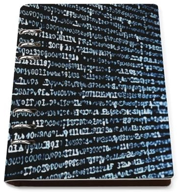 Programmerare programmeringskod A5 anteckningsblock med lösa blad, premium PU-läder, påfyllningsbar 6-ringpärm journal, hållbart omslagsfodrat papper, platt design för att skriva journalföring och