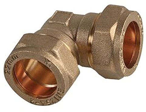 22 mm gomito compressione tubazioni raccordi – 22 mm gomito, compressione, materiale: ottone, dimensioni filettatura – Imperial: – , dimensioni filettatura – Metrica: -