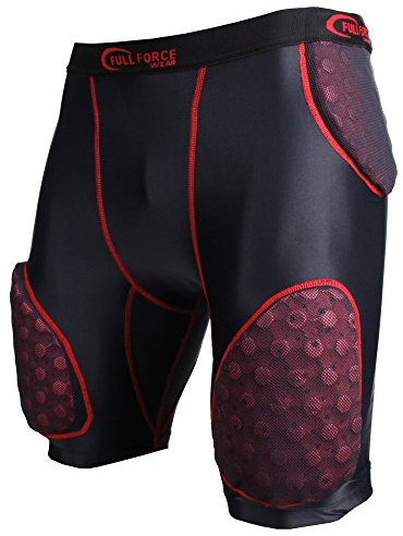Full Force American Football vuxna 5 Pad kalsonger, underbyxor Thunder Pro Flex svart S