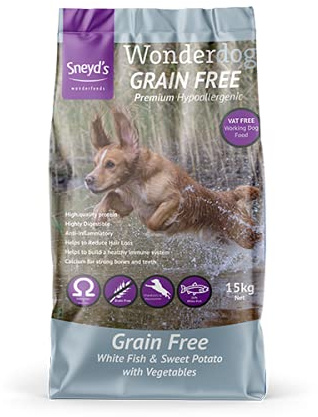 Wonderdog Grain-Free White Fish & Sweet Potato Dry Dog Food with Joint Care | High-Protein, Gentle on Digestion, 15 kg