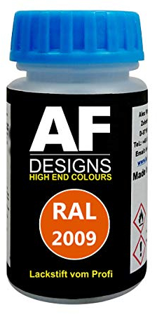 Alex Flittner Designs Lackstift RAL 2009 VERKEHRSORANGE matt 50ml schnelltrocknend Acryl