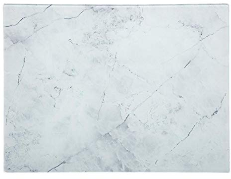 FIVE Simply Smart - Planche à Découper en Verre Marbre 40cm Blanc
