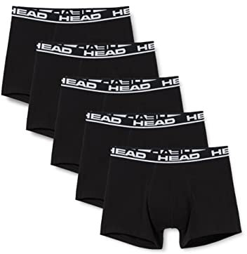HEAD Herren Basic Boxers Boxer Shorts (5er Pack), Schwarz, XL