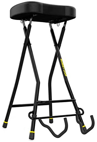 MONKEY LOOP Seat Prime 01 - Banc de Guitare - Banc Pliant Robuste avec Support de Guitare - Capacité de Charge 136 kg - Coussin rembourré de 64 mm d'épaisseur - Pieds en Caoutchouc