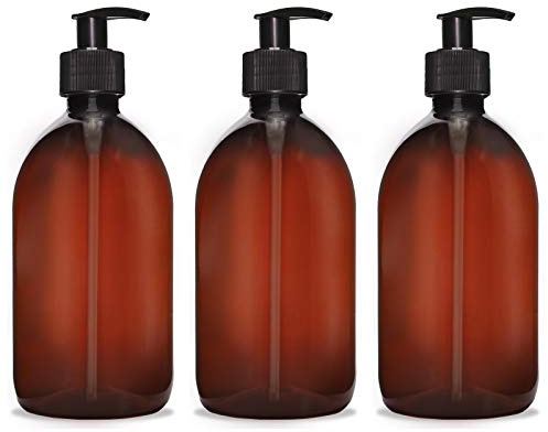 Octopus 3X 500 ml tvåldispenser, badrums-/toalettkräm, påfyllningsbar, desinfektionsmedelsdispenser för flytande tvål, handtvål, schampo, tvättmedel