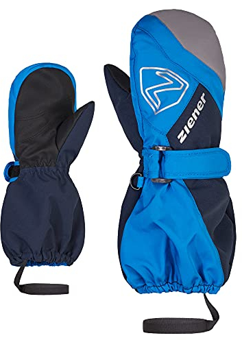Ziener Unisex Baby Laurus Ski-Fäustlinge/Winter | wasserdicht, Lange Stulpe, reflektierend, Persian Blue.Dark Navy, 104cm