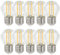 NCC-Licht 10 x LED Filament Leuchtmittel Tropfen Kugel G45 1W E27 klar 110lm 840 neutralweiß 4000K