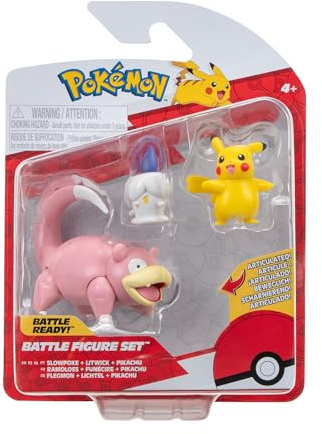 Pokémon PKW3056 Battle Figure Set-Lichtel, Pikachu, Flegmon