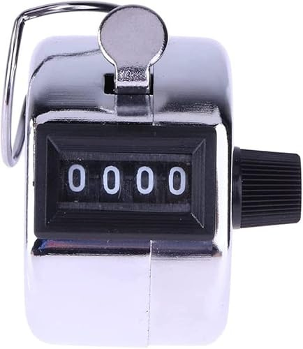 Xingdianfu Contador de conteo Manual, 4 dígitos, Contador Digital de Vueltas Clicker para Evento de Asistencia de béisbol con puntaje de Golf