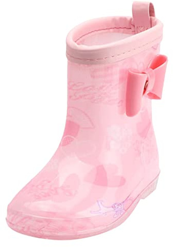 Wesaloes Stivali da Pioggia Bambina Rosa Impermeabili 24 EU