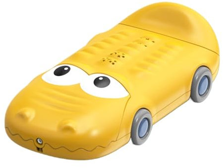 Kinder-Geschichtenprojektor-Spielzeug, multifunktionaler beleuchteter Märchenbuch-Projektor, Spielzeug-Telefon – Cartoon-Auto-Form, pädagogisches musikalisches Geschichtenerzählspielzeug für Kleinkind