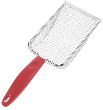 GALPADA Pala Di Sabbia Per Sorseggiare Con Pala Di Guscio Per La Spiaggia Bombardamento Scavare Filtro Conchiglia Ragazzo Notizia in Anticipo Pala a Rete Acciaio Inossidabile Rosso