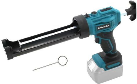 ANEELV Pistola a cartuccia a batteria, 300 ml, compatibile con Makita 18 V, siringa elettrica in silicone a 4 velocità e luce LED, pressa per cartuccia per sigillare e stuccare (senza batteria)