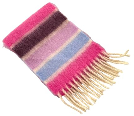 WLNEXT Écharpe colorée pour enfants avec pompons, doux et confortable, accessoire d'hiver chaud pour garçons et filles de 3 à 12 ans