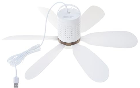 REITINGE Ventilador de techo colgante de 6 hojas para tiendas de campaña y autocaravanas, 5 V, 5 W, ventilador de bajo consumo de energía