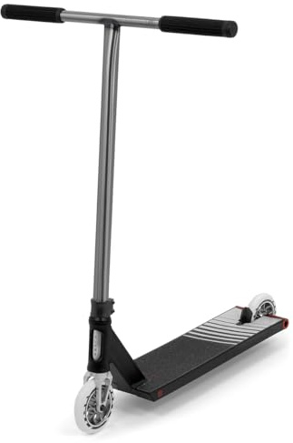 Slamm Strobe Pro - Black/Silver | Premium Complete Trick Scooter for Intermediate and Advanced | 110mm Nylon Wheels with SHR Urethane and ABEC 9 Chrome Bearings | Kick Stunt Scooter