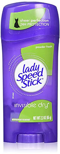 Lady Speed Stick Invisible Dry Antiperspirant & Deodorant, Powder Fresh, 2.3 oz, Purple