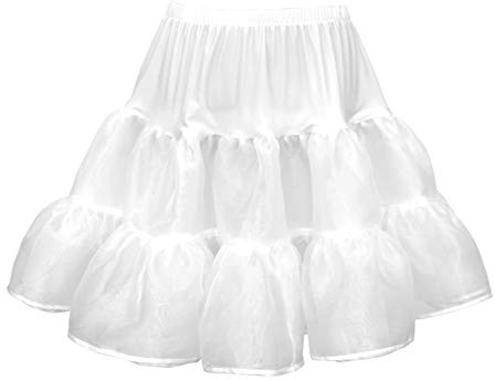 BlackButterfly Flickunderkjol Organza Petticoat, Vit, 3-4 år