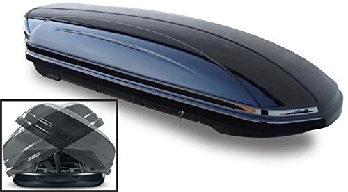 Dachbox VDPMAA580DUO + Alu Relingträger kompatibel mit Mercedes GLC X253 ab 15 aufliegend