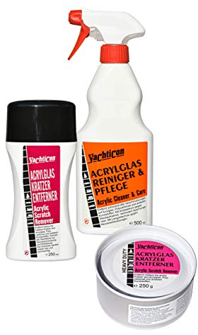 Yachticon Acrylglas Pflegeset Kratzer Entferner und Pflege