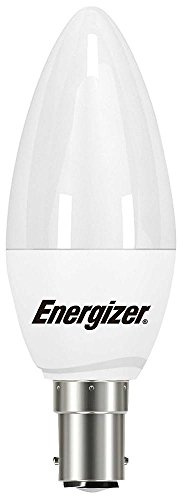 Energizer SBC B15-6 W equivalentes a 40 W, Bombilla LED tipo vela, 470 lúmenes, luz de color blanco cálido, B15d (Small Bayonet Cap), 6.0|wattsW