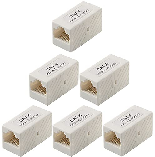 Greluma 6 st RJ45 Cat6 in-line koppling,hona till hona