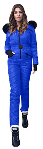 Traje de snowboard para mujer de una sola pieza – Skisuit – Mono de esquí de una pieza con capucha – Traje de esquí invierno nieve deportes al aire libre traje de nieve Snowboard Skisuit esquí