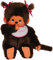 alles-meine.de GmbH XXL Mädchen Monchhichi - mit 2 Zöpfe - 45 cm - Plüschtier/Kuscheltier - mit rotem Lätzchen - Monchichi - rosa Pinker Latz - groß - AFFE - Kinderplüsch S..