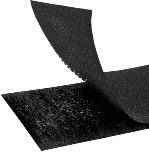 MARARDI Självgreppande band [svart] dubbelsidigt syband [10 meter x 100 mm] krok och slinga [ej klibbigt] extra stark och motståndskraftig för sömnad kläder, hantverk DIY
