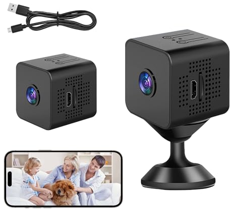 Bqweun 1080p WiFi Mini Kamera Live Ubertragung Handy, Smart Home, Videoüberwachung, Bildqualität mit Hoher Definition, Camera Indoor (1)