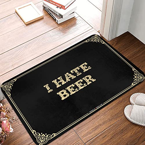 STUDE Farmhouse Badematte I Hate Beer Fußmatte Badezimmerteppich Willkommensmatten Outdoor lustig (50 x 80 cm)