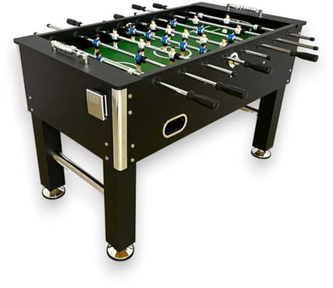 Soccer Table Football Foosball Black Poles Home boys adults 60 kg solid strong SOLID AND STRONG 695mm x 1165 mm 60 kg