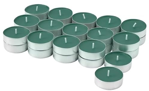 VINTERFINT Scented Tealight Candle 30 Pack | Winter Fir Scent | 3.5 hr Burn Time | Festive Xmas Decoration