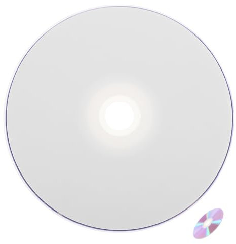 Alasum High-capacity Blank Cd Discs 50 Pack for Audio and Data Quick Burning Process Versatile Use for CD and DVD Recording 0.25' Diameter Silver