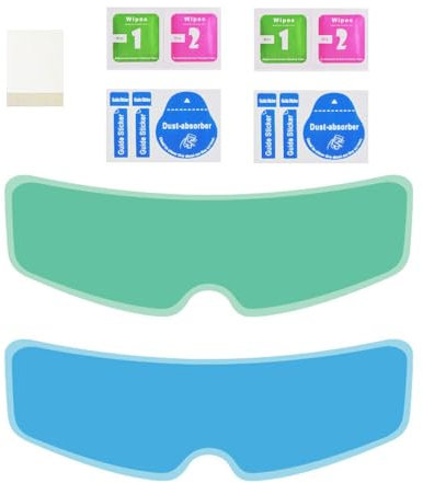 KOZOY film anti-buée pour casque - 1 film anti-buée + 1 autocollant étanche - Universel pour casques de moto - Protection contre la pluie
