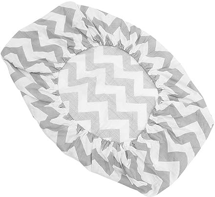 Vaguelly Wickelunterlage für Jungen Wickelunterlage Waschbar Weicher Stoff Graue Welle