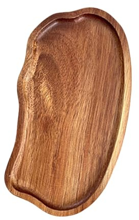 JISADER Bandeja de Madera, Bandeja Plato de Madera Cena de Forma Irregular de Nube Dibuja, para Postre Frutos, Secos, S