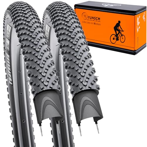 YUNSCM 700C Lightweight Bike Tires 700x38C ETRTO 40-622 - 60TPI Nylon, Puncture-Resistant Tires Compatible with Gravel Bike Tires 700x36C 700x37C 700 x 38C 700x39C 700x40C- 2 PCS (Y-586)