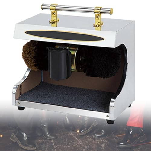 Automatic Induction Electric Shoe Polisher with Double Brush for Home and Office Use